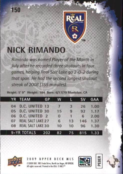 B6432- 2009 Upper Deck MLS Soccer Card #s 1-200 -You Pick- 15+ FREE US SHIP - Picture 284 of 384