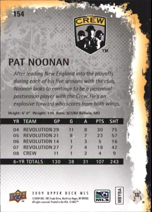 B6432- 2009 Upper Deck MLS Soccer Card #s 1-200 -You Pick- 15+ FREE US SHIP - Picture 292 of 384