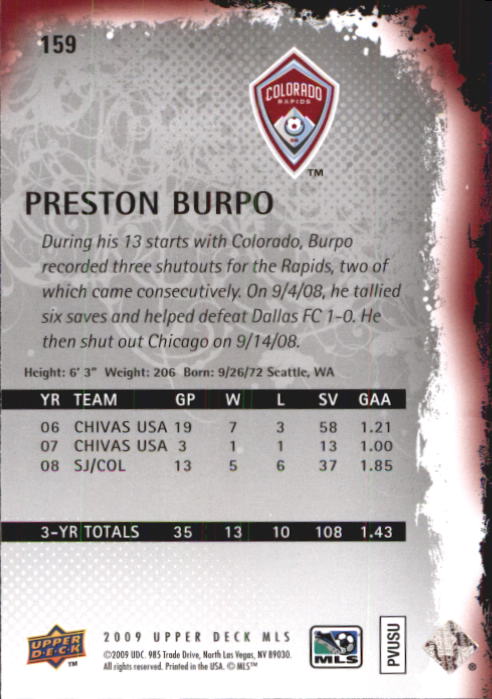 B6432- 2009 Upper Deck MLS Soccer Card #s 1-200 -You Pick- 15+ FREE US SHIP - Picture 302 of 384