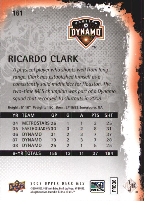 B6432- 2009 Upper Deck MLS Soccer Card #s 1-200 -You Pick- 15+ FREE US SHIP - Picture 306 of 384