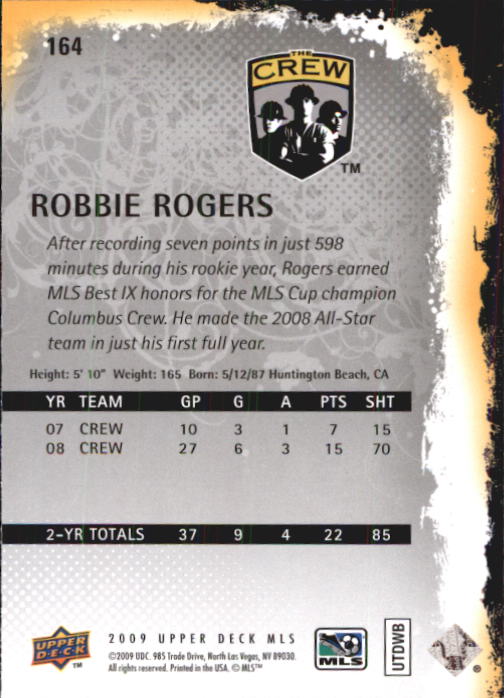 B6432- 2009 Upper Deck MLS Soccer Card #s 1-200 -You Pick- 15+ FREE US SHIP - Picture 312 of 384