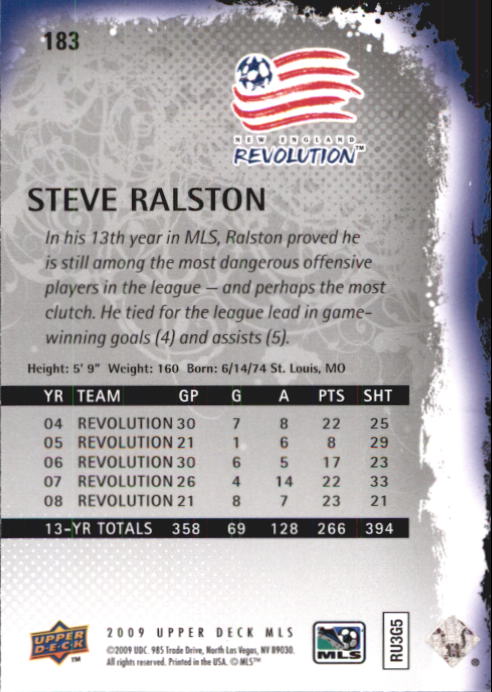 B6432- 2009 Upper Deck MLS Soccer Card #s 1-200 -You Pick- 15+ FREE US SHIP - Picture 350 of 384