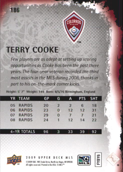 B6432- 2009 Upper Deck MLS Soccer Card #s 1-200 -You Pick- 15+ FREE US SHIP - Picture 356 of 384