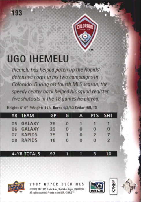 B6432- 2009 Upper Deck MLS Soccer Card #s 1-200 -You Pick- 15+ FREE US SHIP - Picture 370 of 384