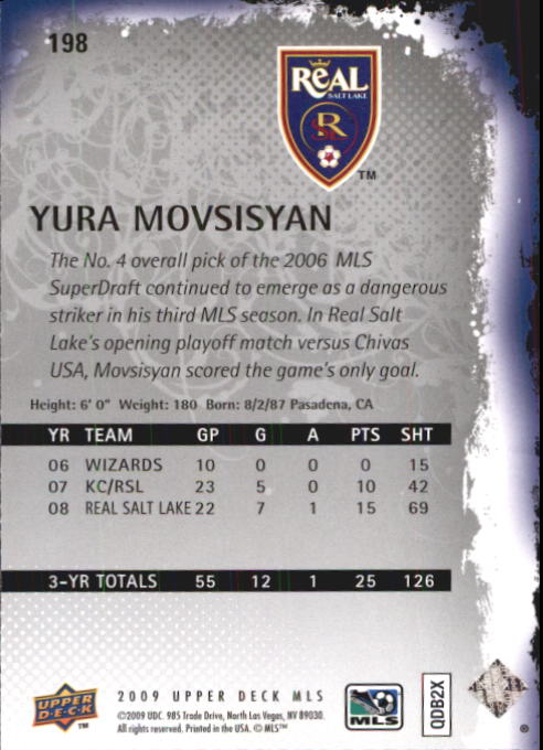 B6432- 2009 Upper Deck MLS Soccer Card #s 1-200 -You Pick- 15+ FREE US SHIP - Picture 380 of 384