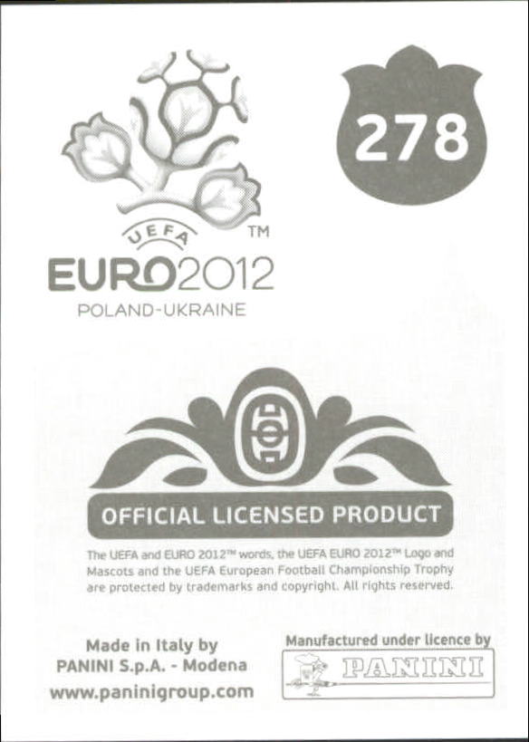2012 Panini UEFA Euro Poland-Ukraine Stickers #278 Fabio Coentrao In Action back image