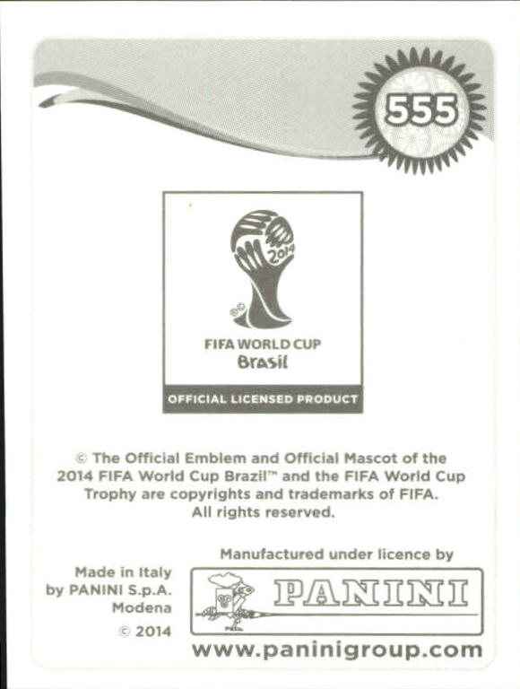 2014 Panini World Cup Stickers #555 Michael Bradley back image
