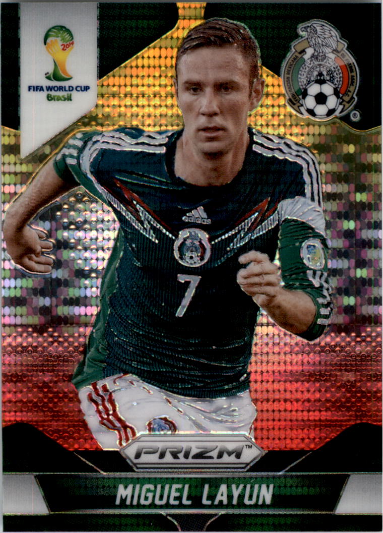 2014 Panini Prizm World Cup Prizms Yellow and Red Pulsar #144 Miguel Layun
