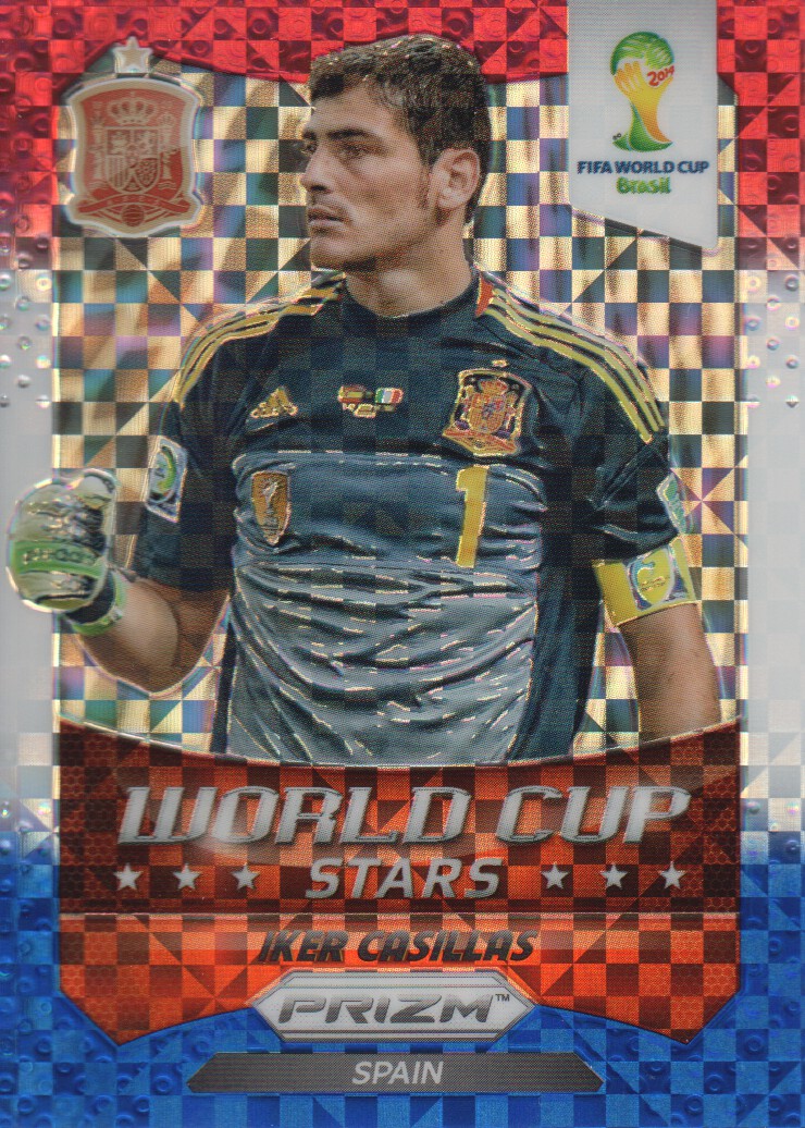 2014 Panini Prizm World Cup World Cup Stars Prizms Red White and Blue #33 Iker Casillas