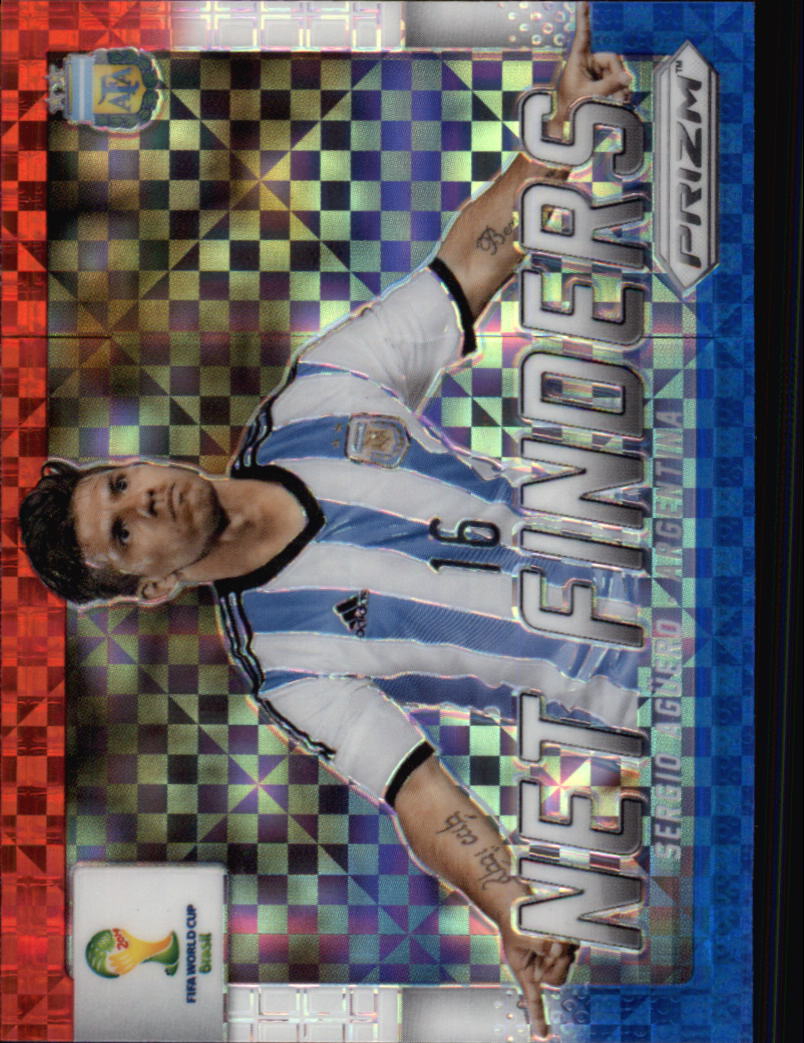 2014 Panini Prizm World Cup Net Finders Prizms Red White and Blue #3 Sergio Aguero