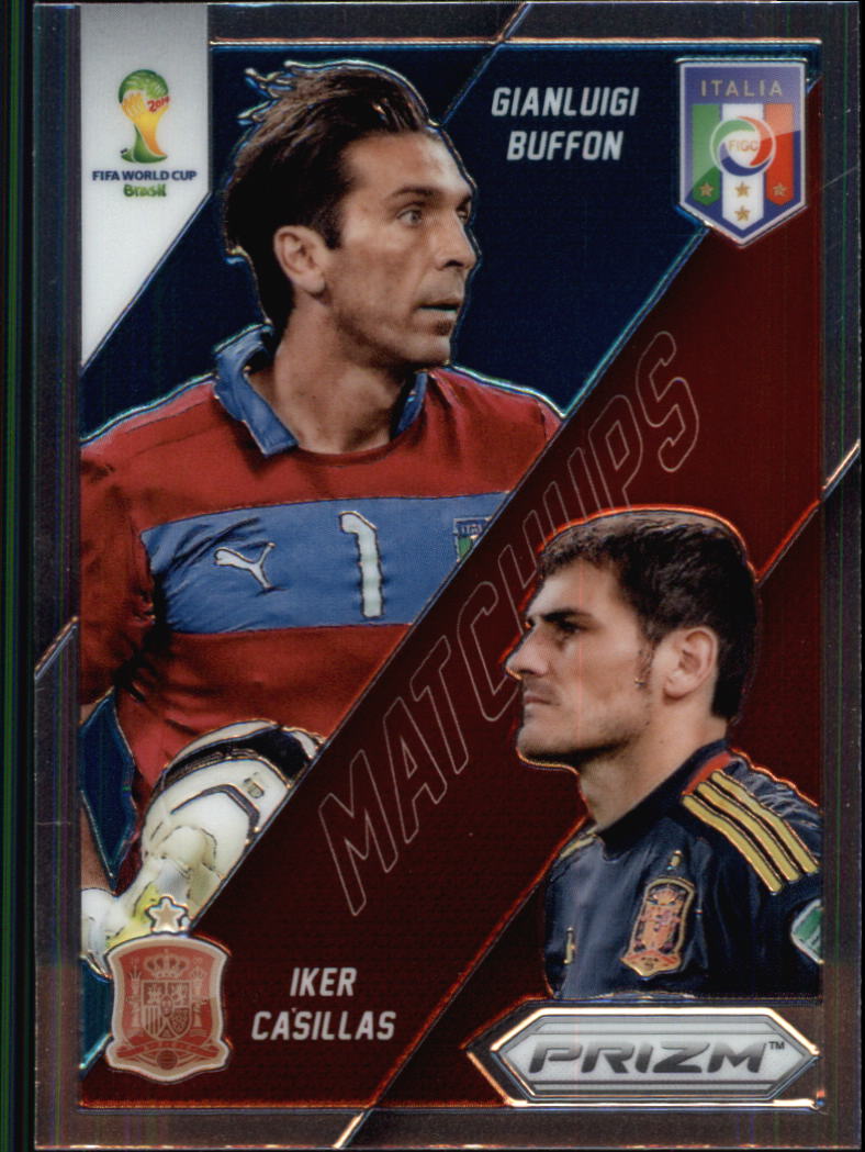 PANINI PRIZM wold cup 2014 matchs #23 Gianluigi Buffon /& Iker Casillas