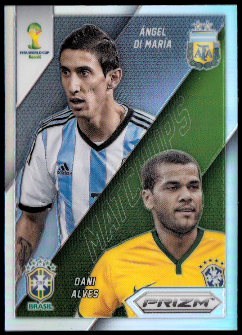 Panini Prizm Copa Wold 2014 Matchups #28 Angel Di Maria /& Dani Alves