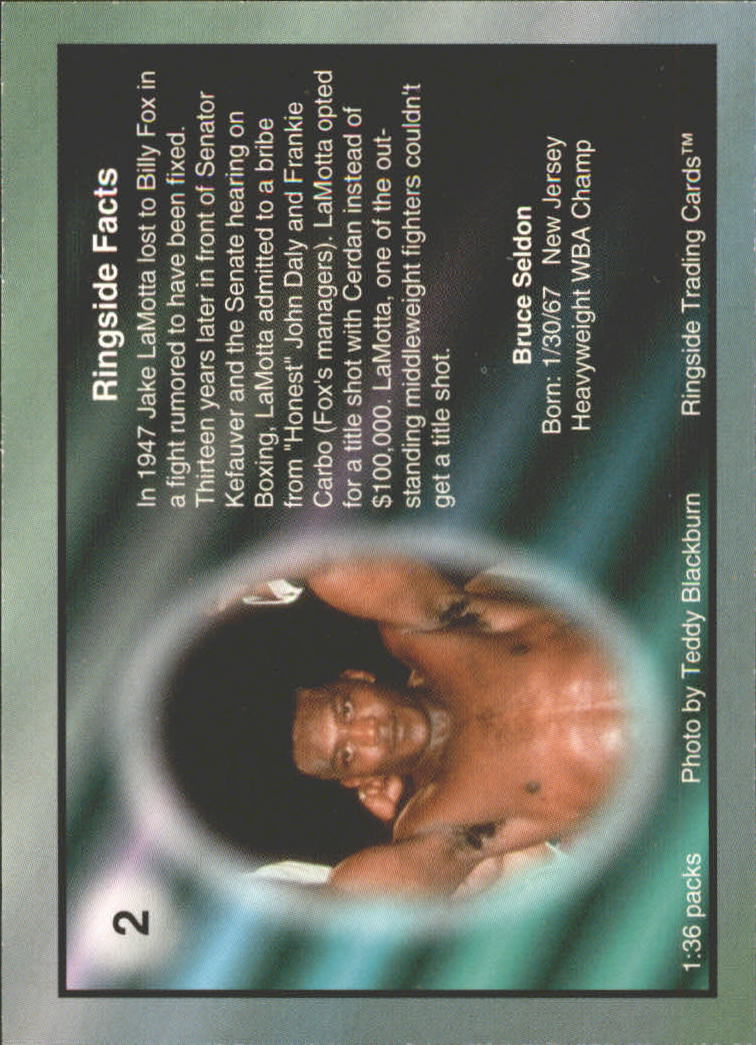 1996 Ringside Spotlight In the Ring #2 Bruce Seldon back image