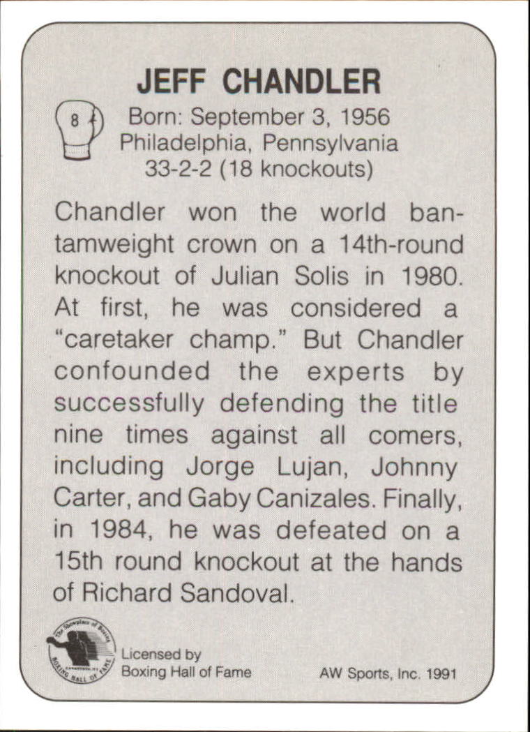 1991 All World #8 Jeff Chandler back image