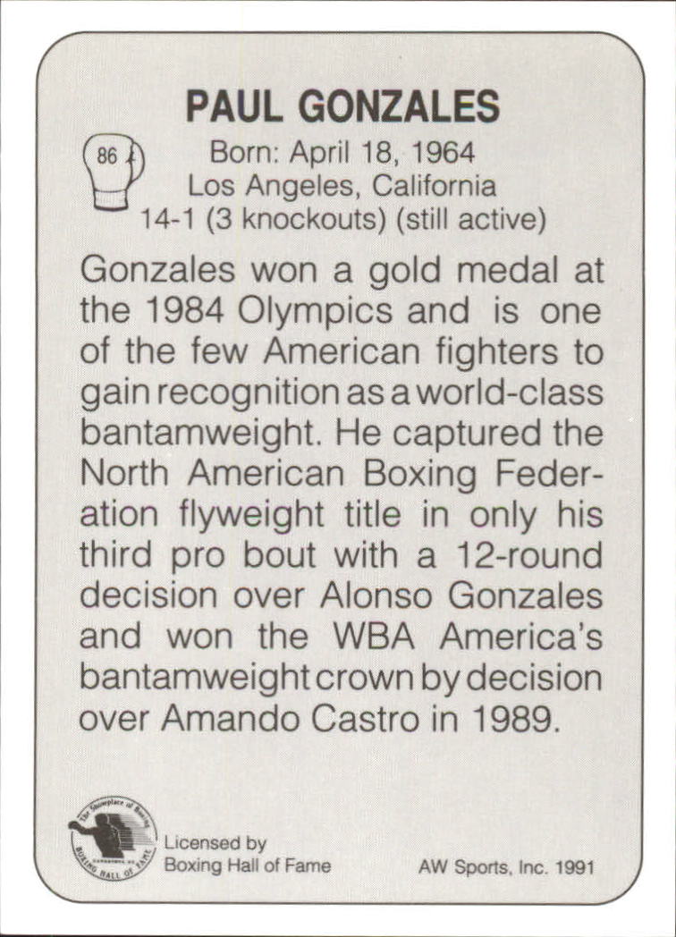 1991 All World #86 Paul Gonzales back image