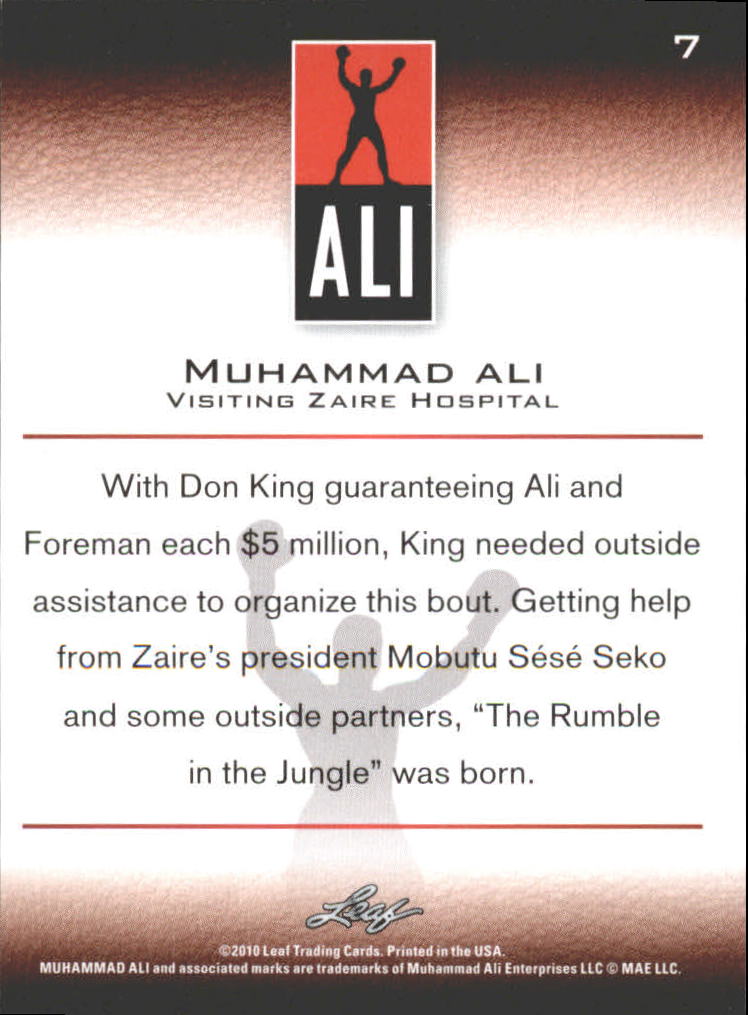 2011 Leaf Muhammad Ali #7 Muhammad Ali back image