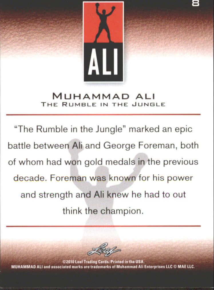 2011 Leaf Muhammad Ali #8 Muhammad Ali back image