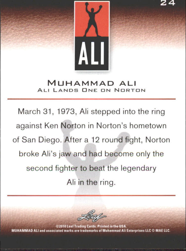 2011 Leaf Muhammad Ali #24 Muhammad Ali back image