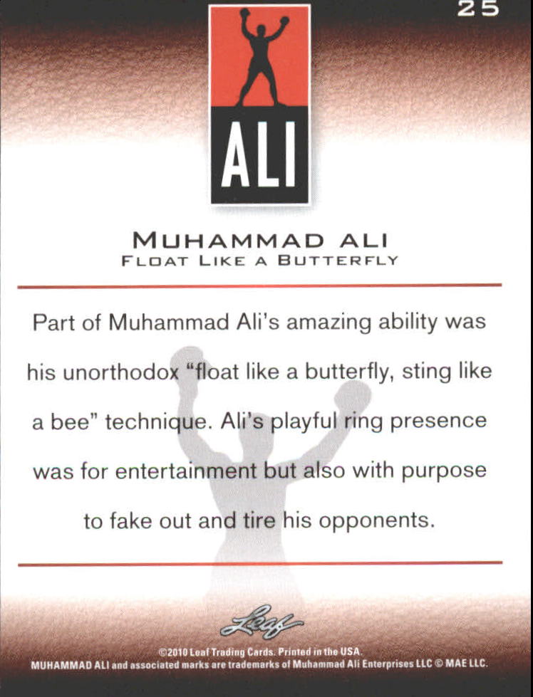 2011 Leaf Muhammad Ali #25 Muhammad Ali back image