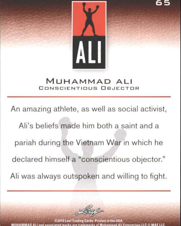 2011 Leaf Muhammad Ali #65 Muhammad Ali back image