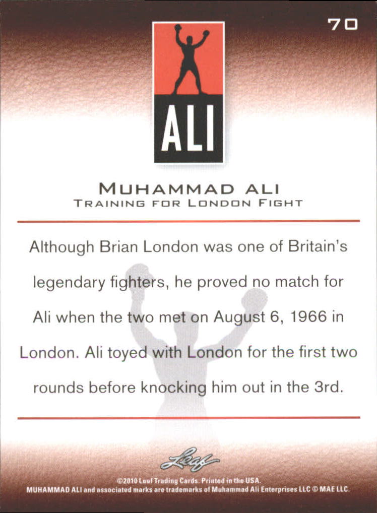 2011 Leaf Muhammad Ali #70 Muhammad Ali back image