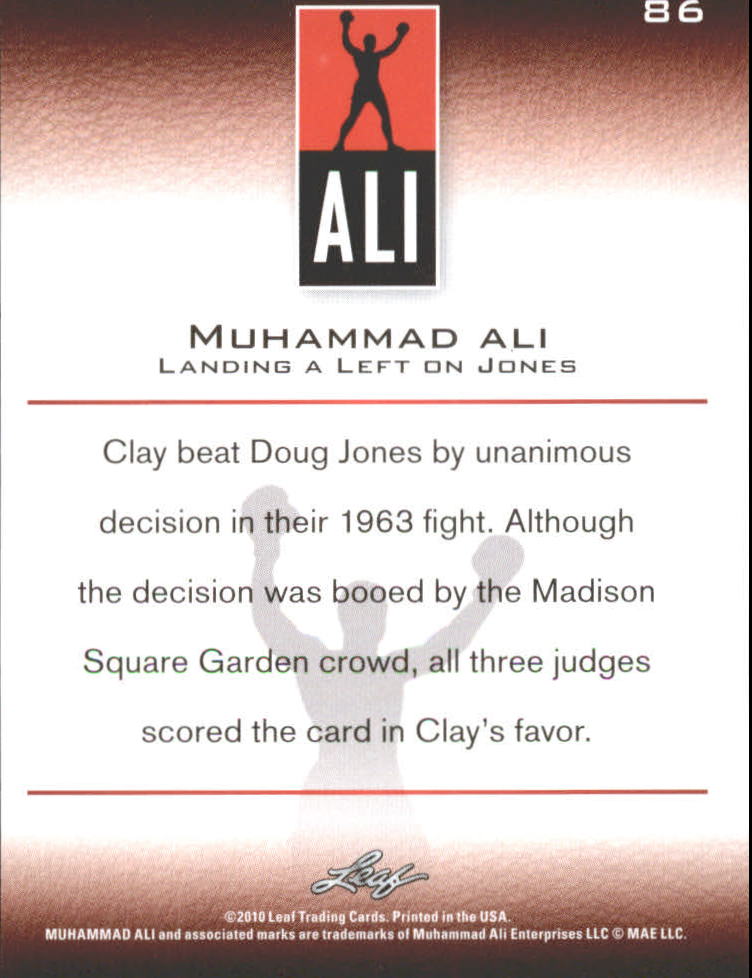 2011 Leaf Muhammad Ali #86 Muhammad Ali back image