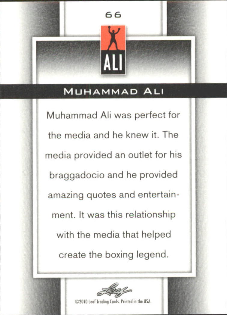 2011 Leaf Muhammad Ali Metal Prismatic Silver #66 Muhammad Ali back image