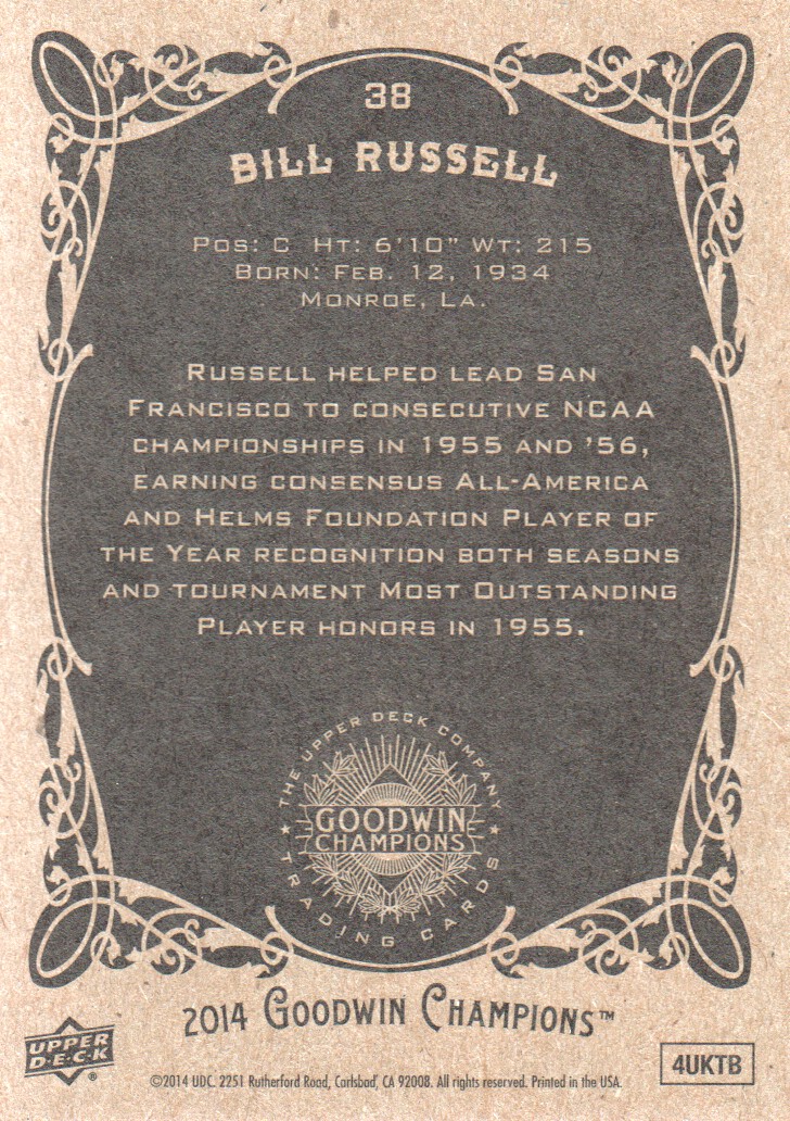 Bill Russell cards (1999-2022) Celtics - You Choose - Bild 41 von 42
