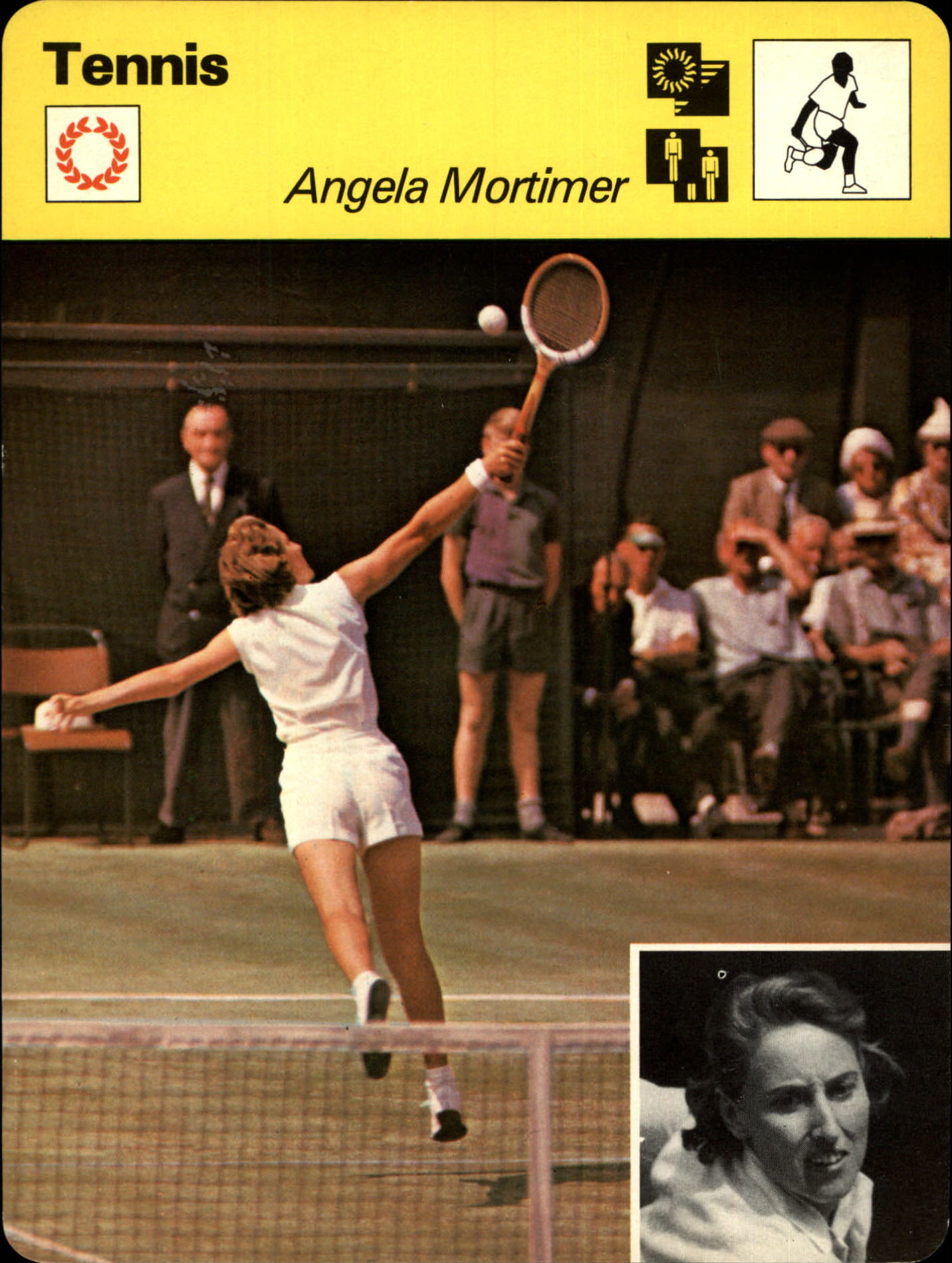 1977-79 Sportscaster Series 61 #6104 Angela Mortimer