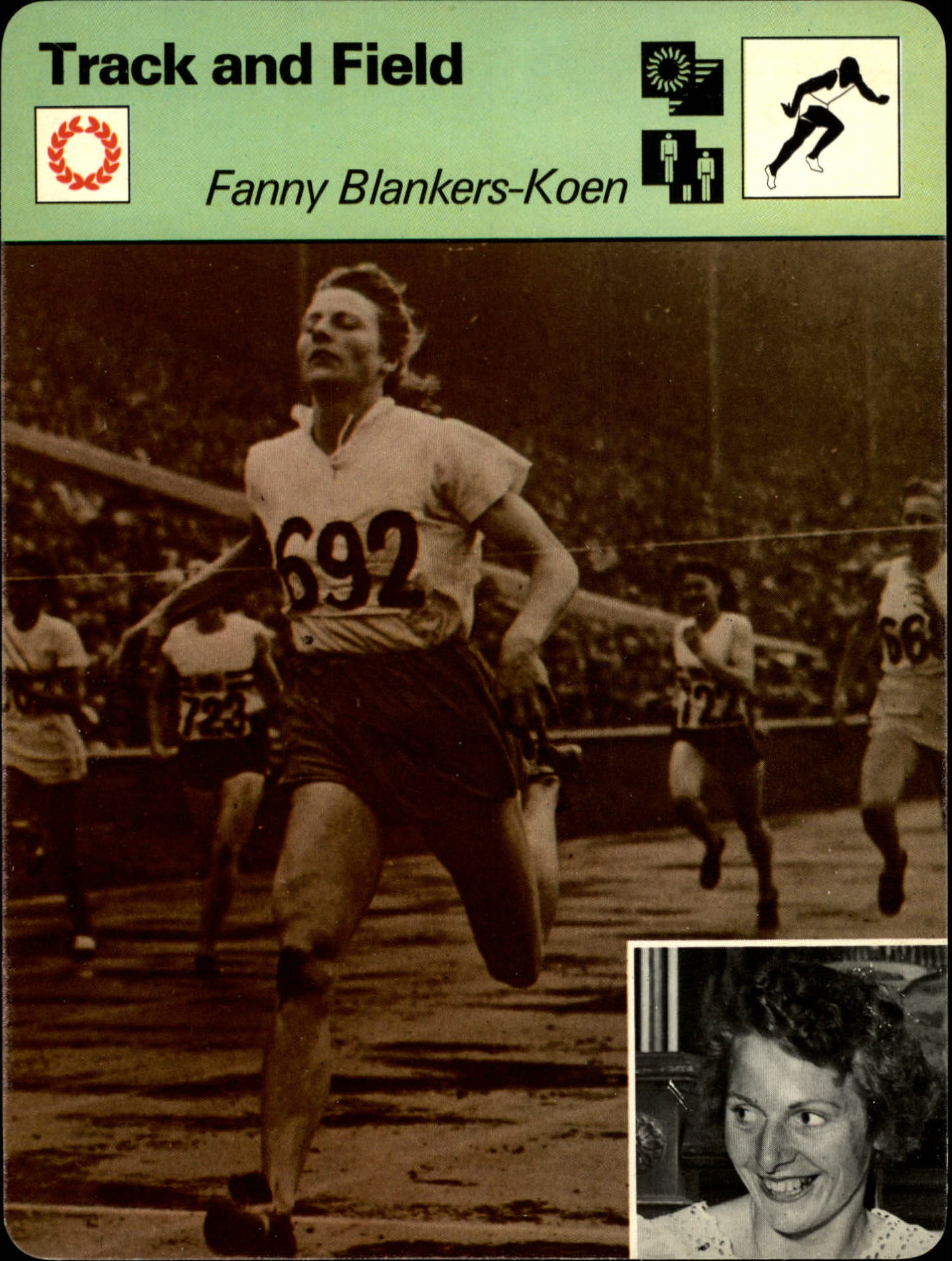 1977-79 Sportscaster Series 1 #109 Fanny Blankers-Koen