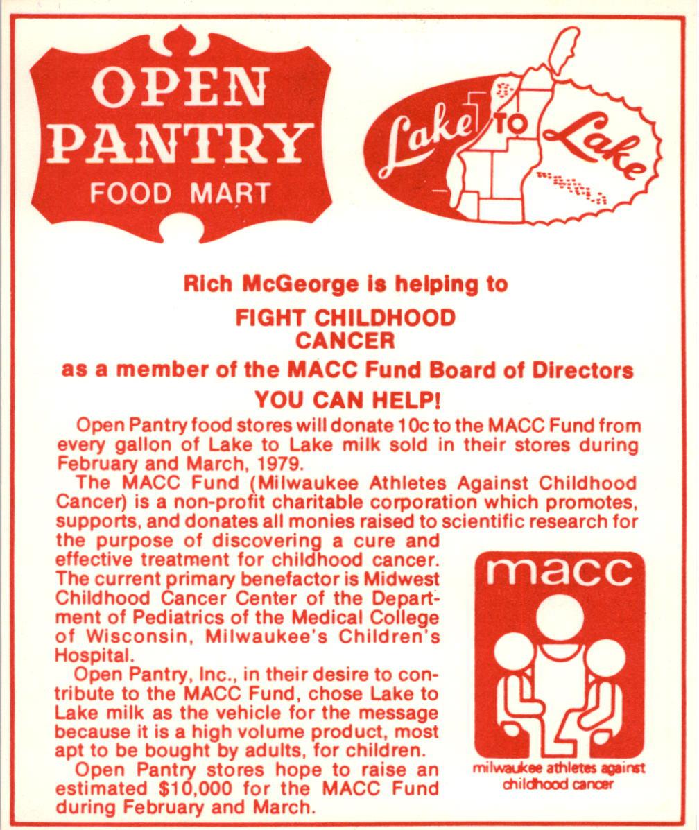1979 Open Pantry #11 Rich McGeorge back image