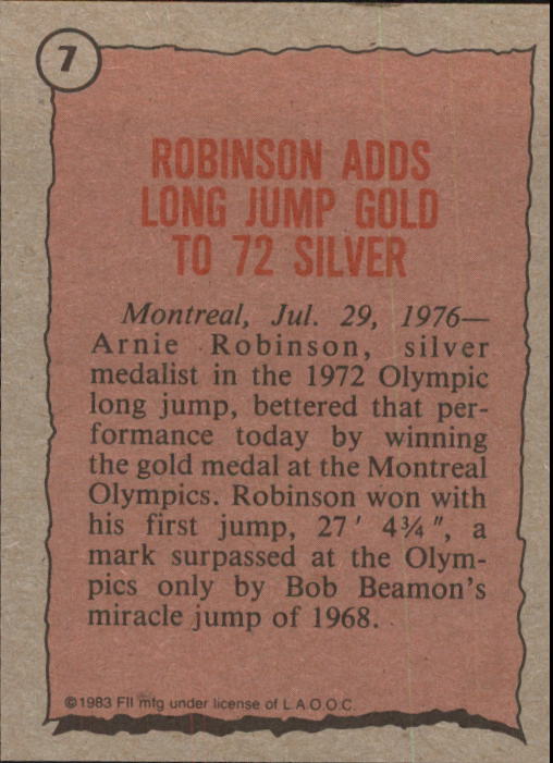 1983 Topps History's Greatest Olympians #6 Dorothy Hamill back image