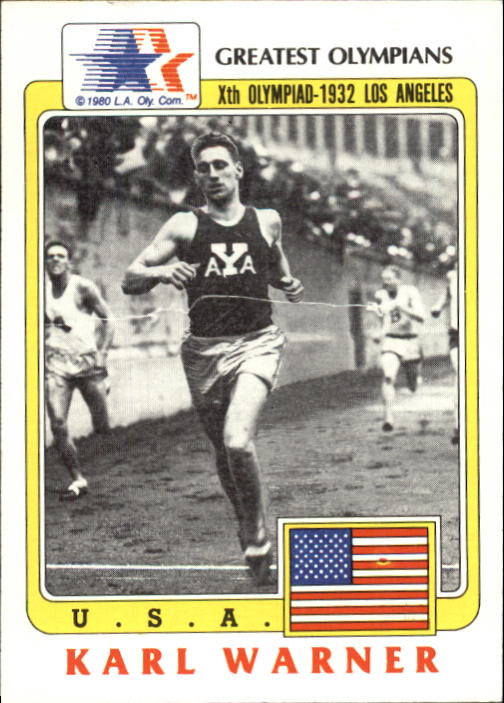 1983 Topps History's Greatest Olympians #14 Karl Warner
