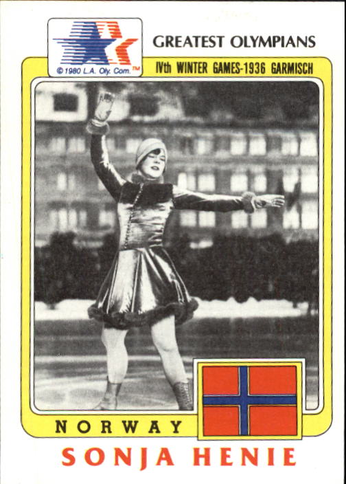 1983 Topps History's Greatest Olympians #18 Sonja Henie