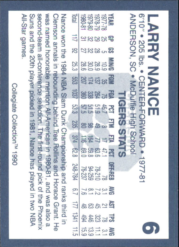 1990-91 Clemson Collegiate Collection (Pick Card From List) C85 08-24 - Picture 11 of 383