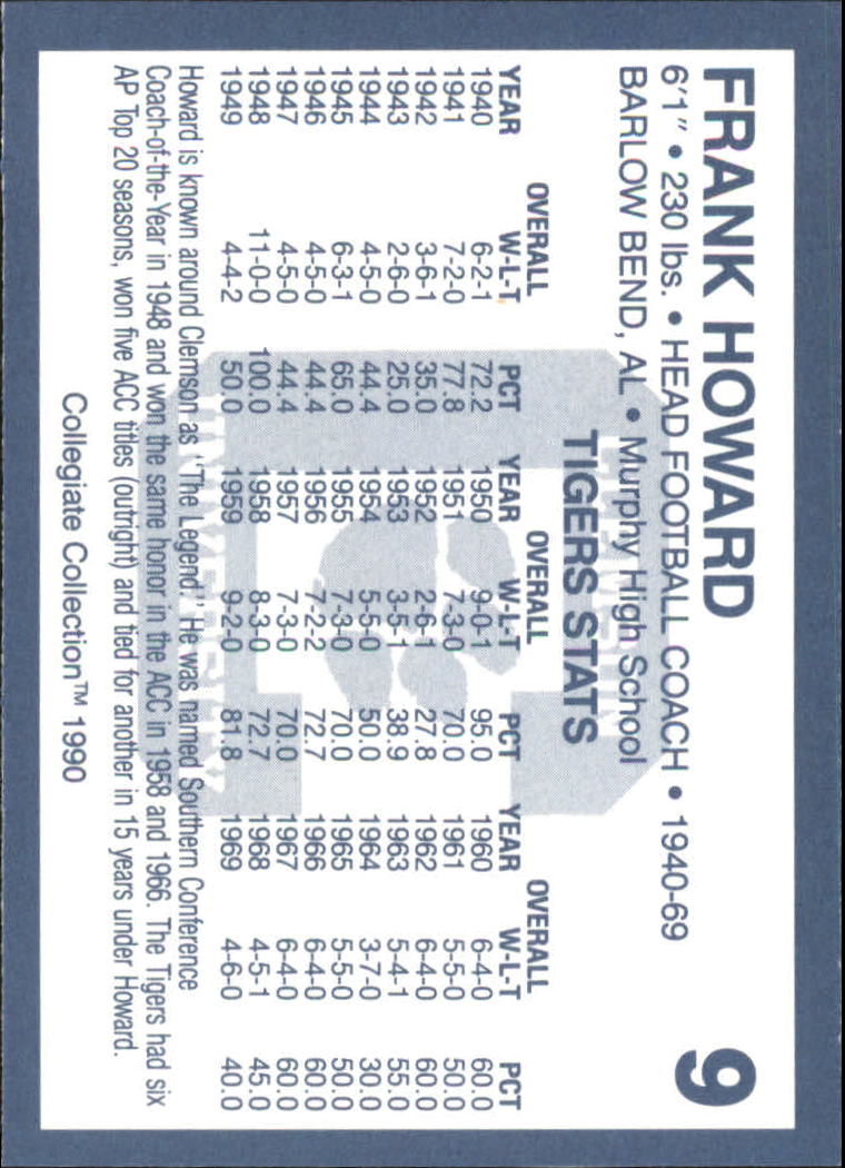 1990-91 Clemson Collegiate Collection (Pick Card From List) C85 08-24 - Picture 15 of 383