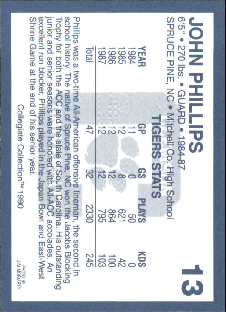 1990-91 Clemson Collegiate Collection (Pick Card From List) C85 08-24 - Picture 23 of 383