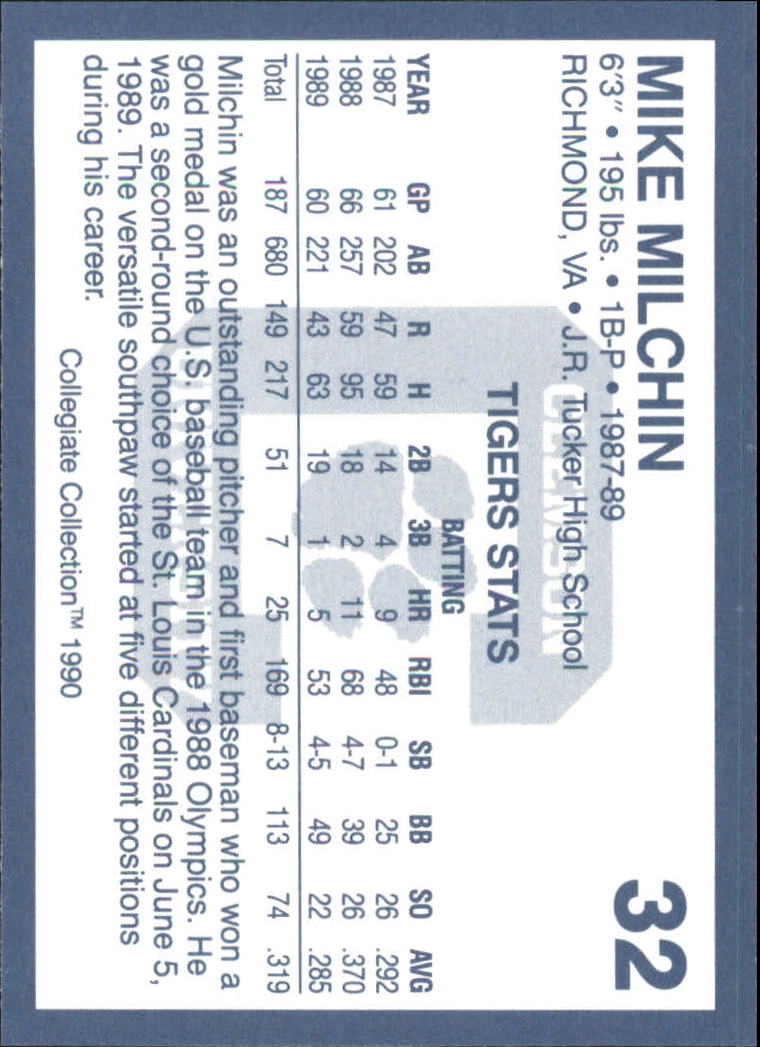 1990-91 Clemson Collegiate Collection (Pick Card From List) C85 08-24 - Picture 55 of 383