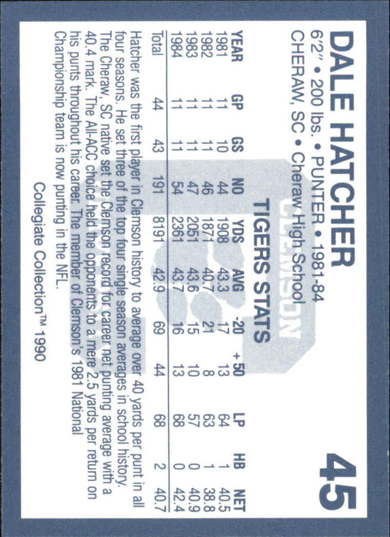 1990-91 Clemson Collegiate Collection (Pick Card From List) C85 08-24 - Picture 81 of 383