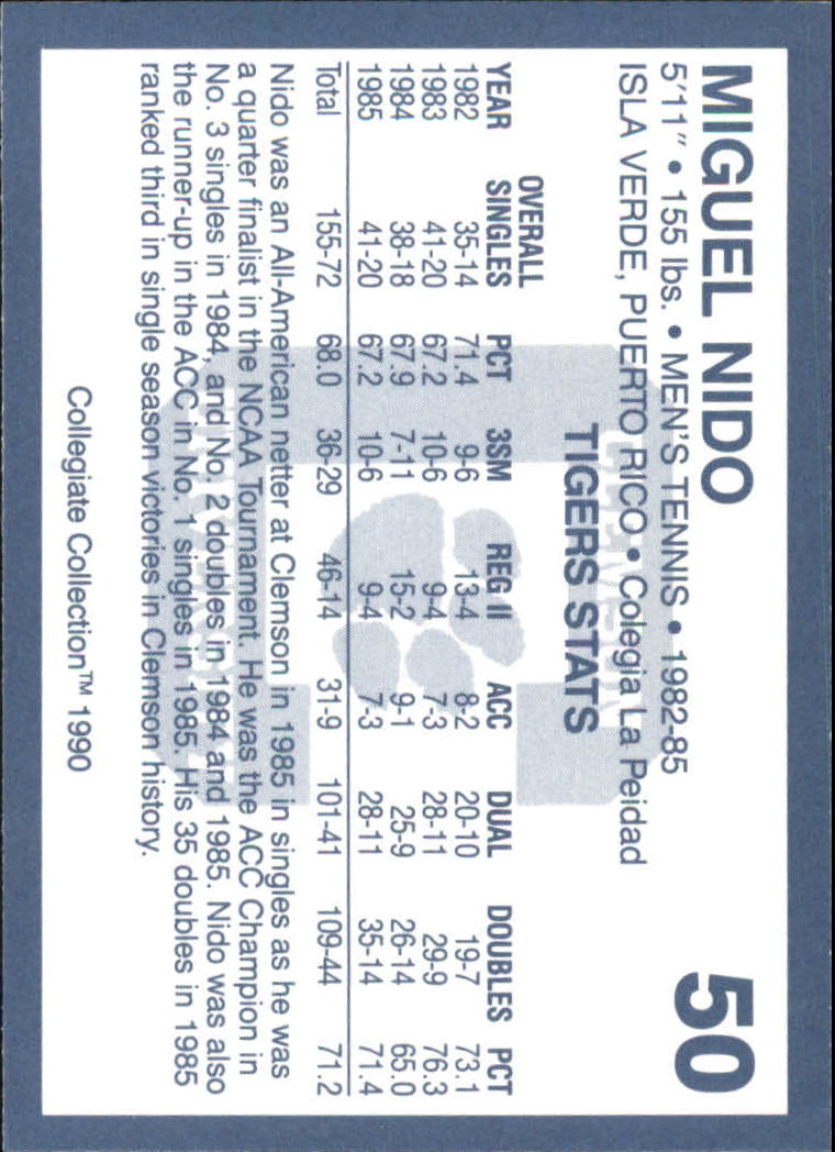 1990-91 Clemson Collegiate Collection (Pick Card From List) C85 08-24 - Picture 91 of 383