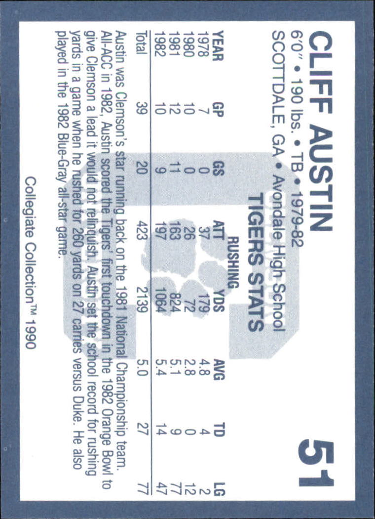 1990-91 Clemson Collegiate Collection (Pick Card From List) C85 08-24 - Picture 93 of 383