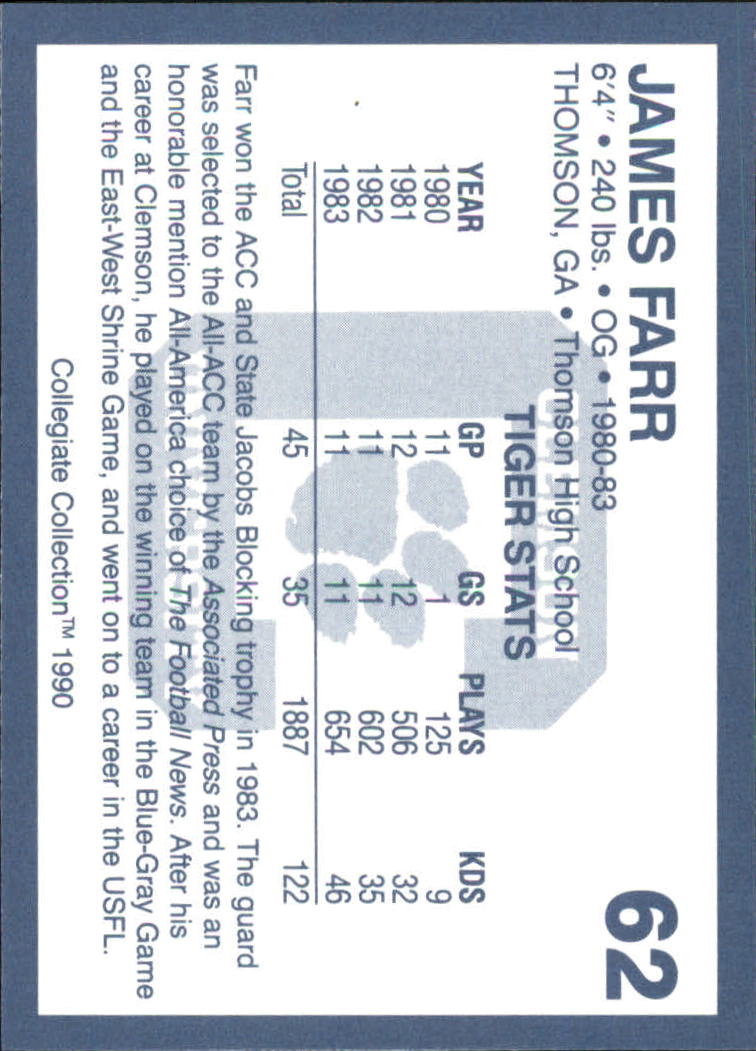1990-91 Clemson Collegiate Collection (Pick Card From List) C85 08-24 - Picture 115 of 383