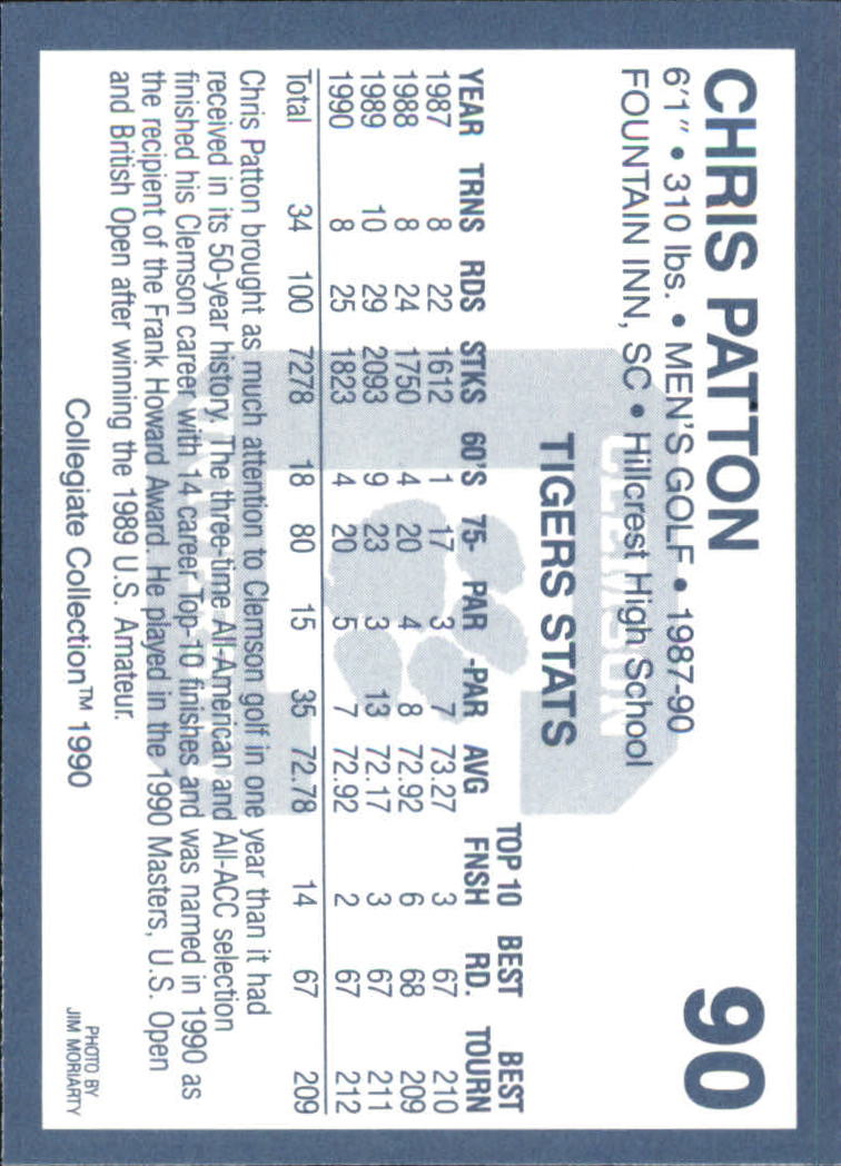 1990-91 Clemson Collegiate Collection (Pick Card From List) C85 08-24 - Picture 165 of 383