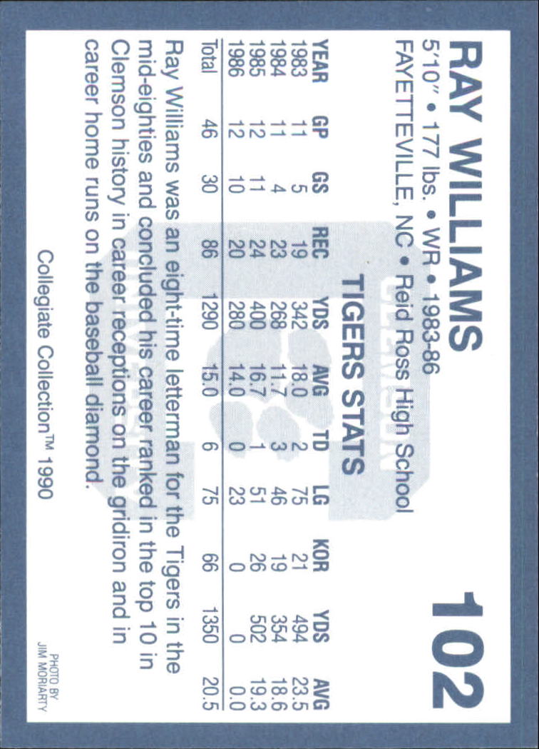 1990-91 Clemson Collegiate Collection (Pick Card From List) C85 08-24 - Picture 189 of 383