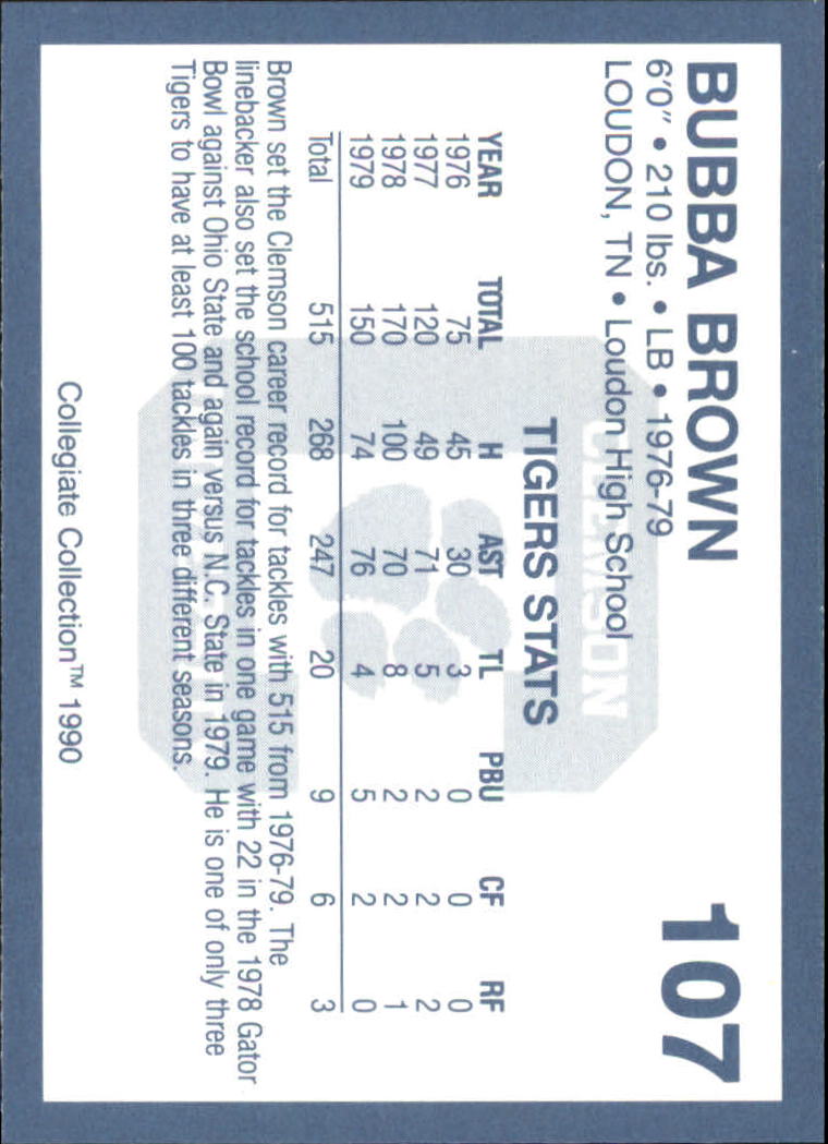 1990-91 Clemson Collegiate Collection (Pick Card From List) C85 08-24 - Picture 199 of 383