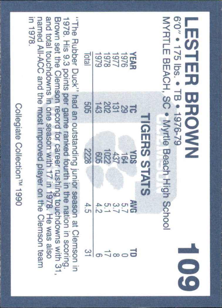 1990-91 Clemson Collegiate Collection (Pick Card From List) C85 08-24 - Picture 203 of 383