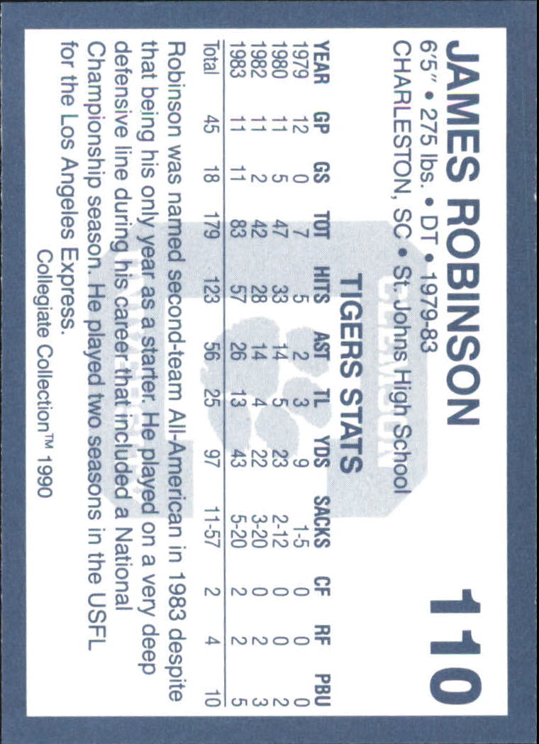 1990-91 Clemson Collegiate Collection (Pick Card From List) C85 08-24 - Picture 205 of 383