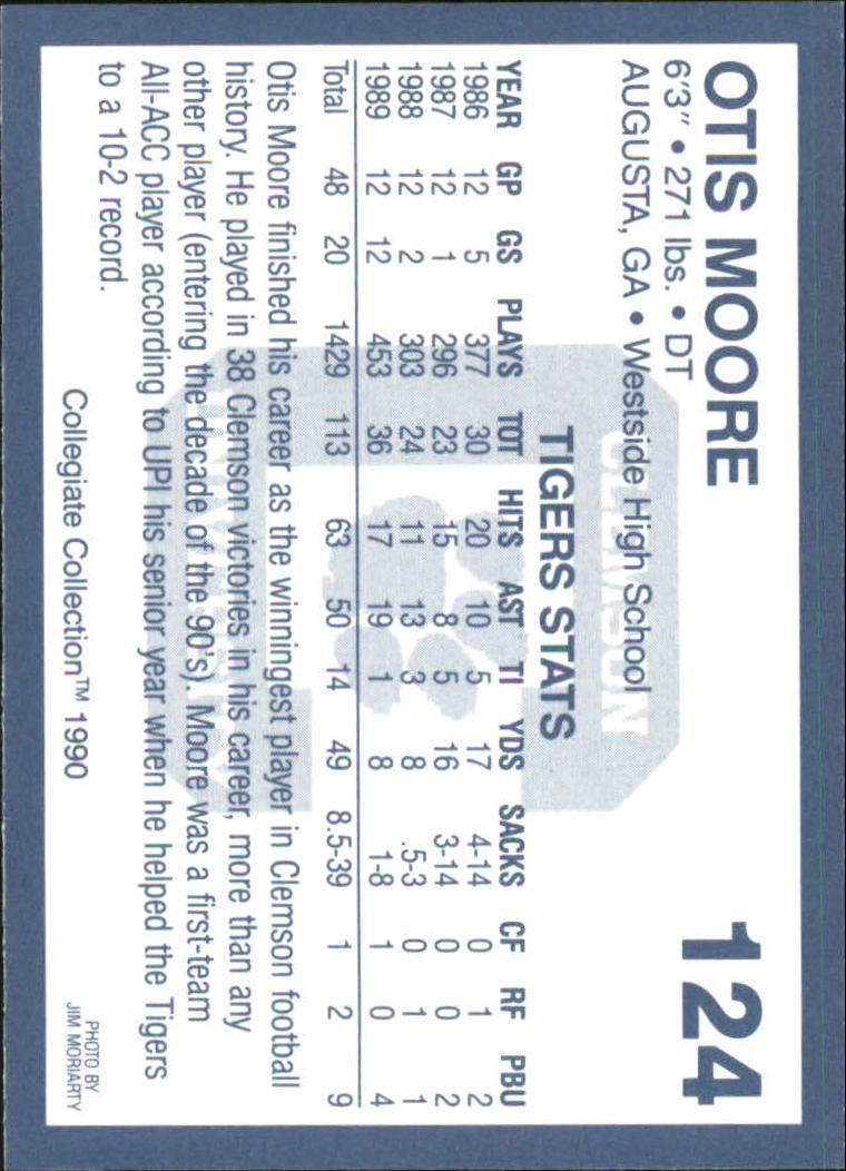 1990-91 Clemson Collegiate Collection (Pick Card From List) C85 08-24 - Picture 233 of 383