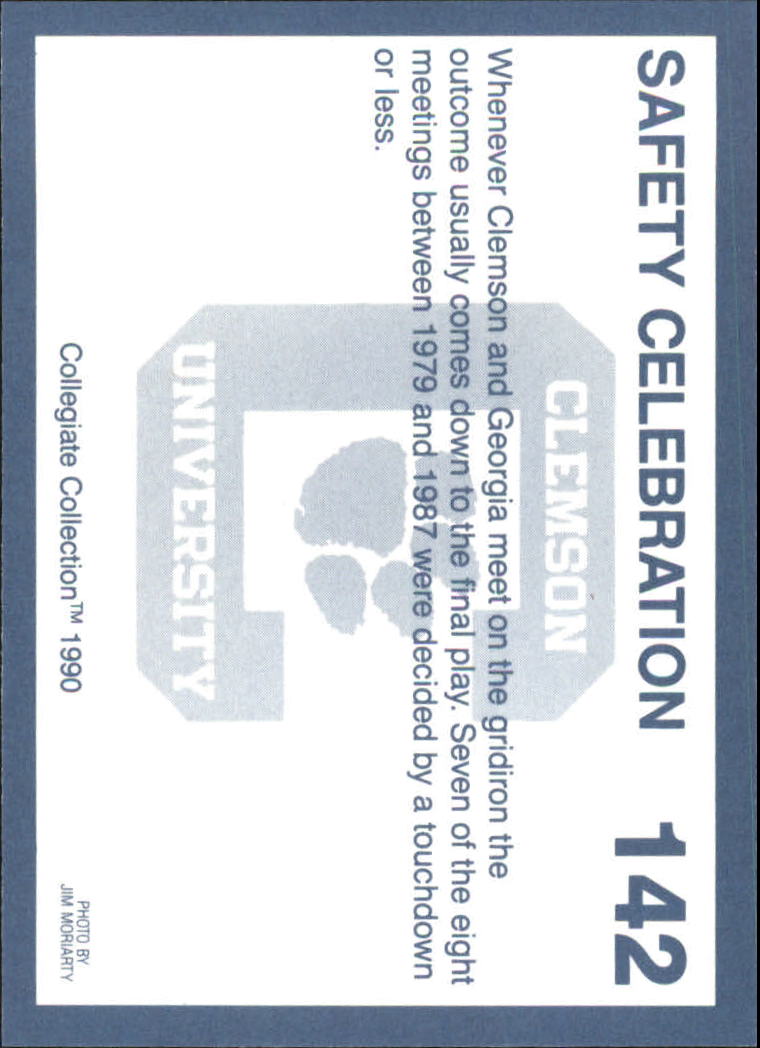 1990-91 Clemson Collegiate Collection #142 Safety Celebration back image