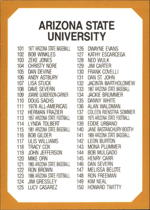 B6054- 1990-91 Arizona State Collegiate Collection -You Pick- 15+ FREE US SHIP - Picture 126 of 329